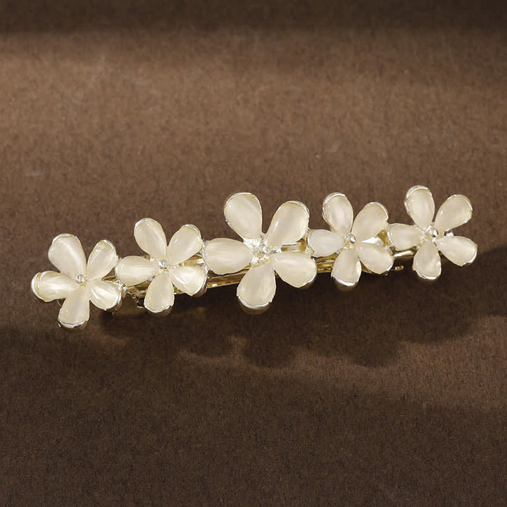 Pinza para el pelo con diseño de hada, mariposa y flores de ópalo para mujer