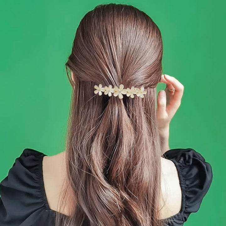 Pinza para el pelo con diseño de hada, mariposa y flores de ópalo para mujer