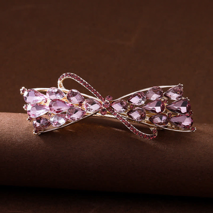 Pinza para el pelo de cristal con purpurina brillante para mujer