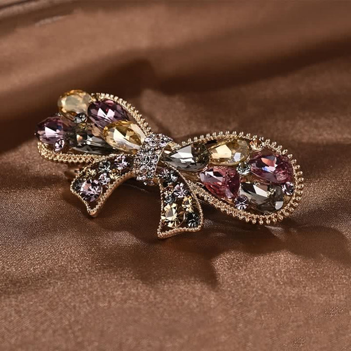 Pinza para el pelo con forma de nudo de lazo elegante para mujer