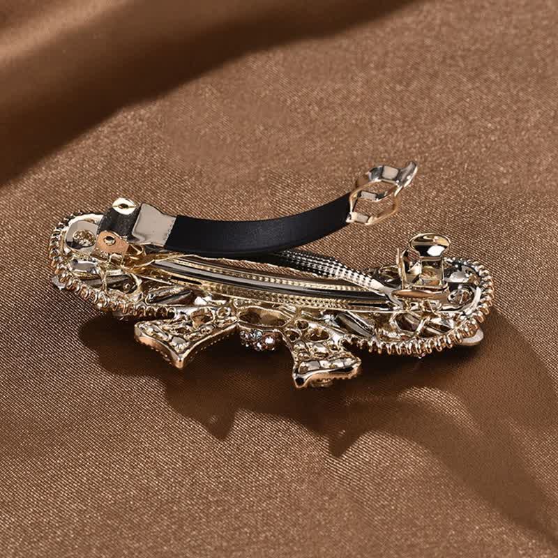 Pinza para el pelo con forma de nudo de lazo elegante para mujer