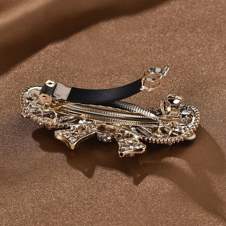 Pinza para el pelo con forma de nudo de lazo elegante para mujer