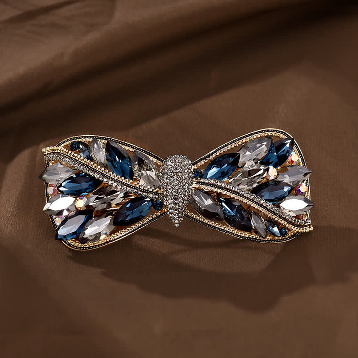 Pinza para el pelo con forma de nudo y lazo brillante para mujer