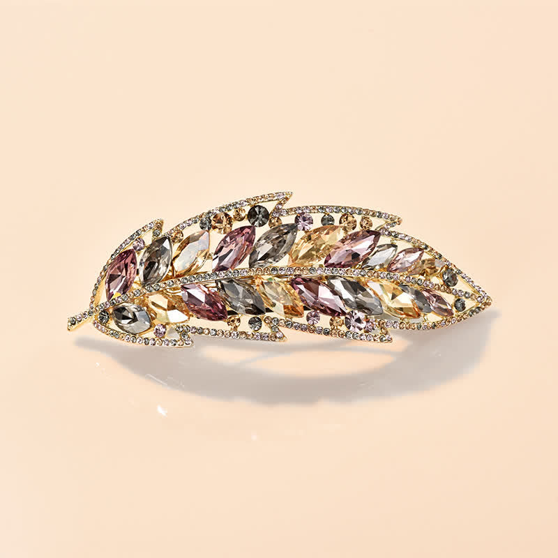 Pinza para el pelo con forma de hoja de planta de belleza dulce para mujer