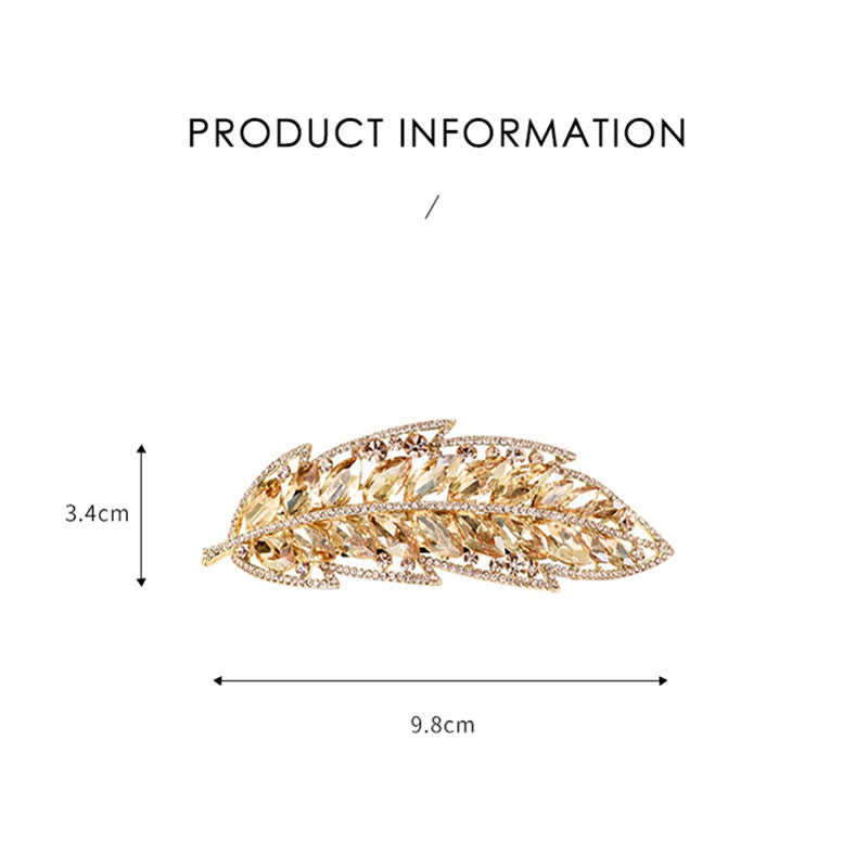 Pinza para el pelo con forma de hoja de planta de belleza dulce para mujer