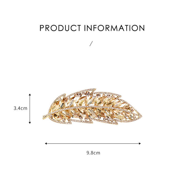 Pinza para el pelo con forma de hoja de planta de belleza dulce para mujer