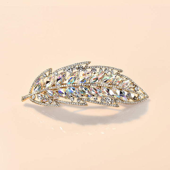 Pinza para el pelo con forma de hoja de planta de belleza dulce para mujer