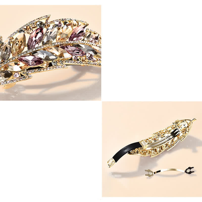 Pinza para el pelo con forma de hoja de planta de belleza dulce para mujer