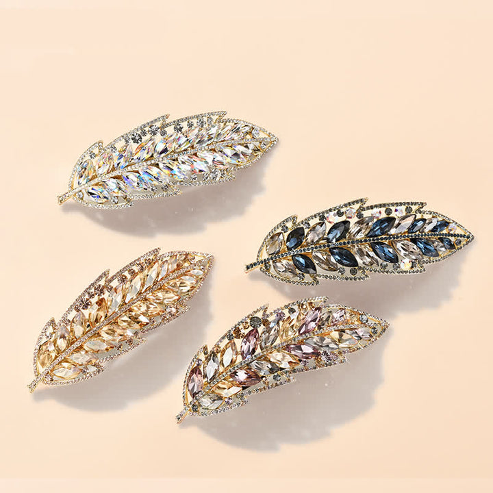 Pinza para el pelo con forma de hoja de planta de belleza dulce para mujer