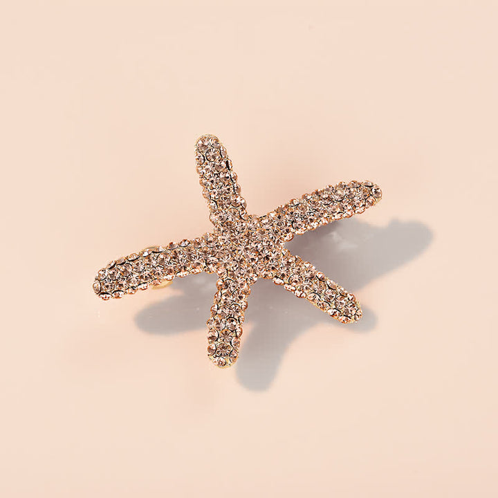 Pinza para el pelo con diseño de animales marinos y diamantes para mujer