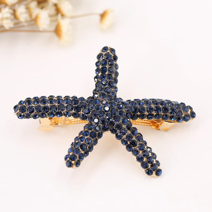 Pinza para el pelo con diseño de animales marinos y diamantes para mujer