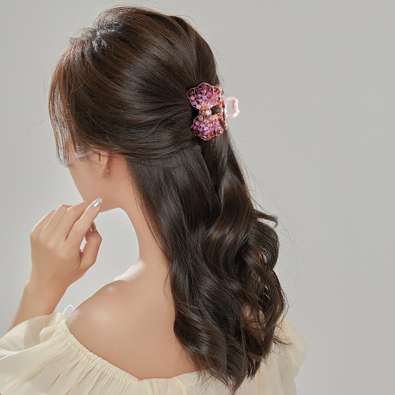 Pinza para el pelo con lazo brillante para mujer