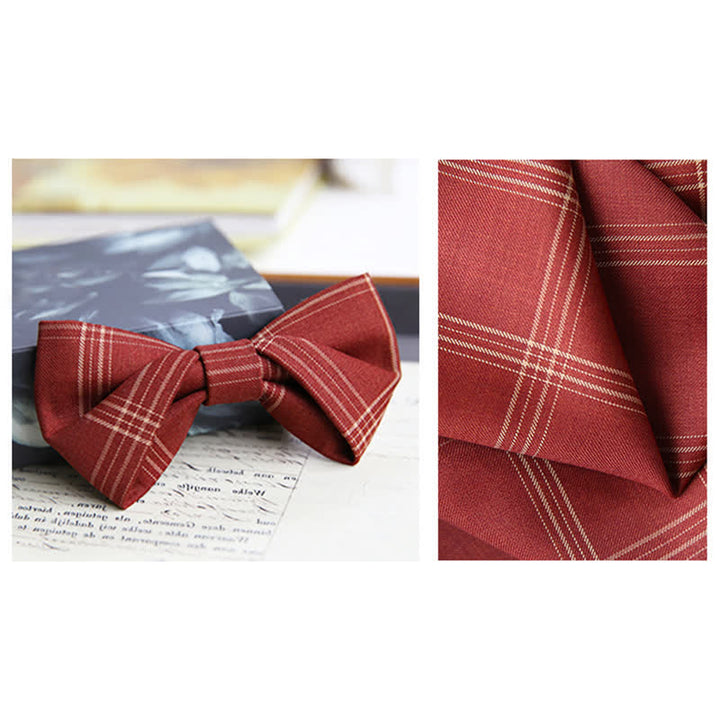 Pajarita clásica a cuadros estilo británico para hombre