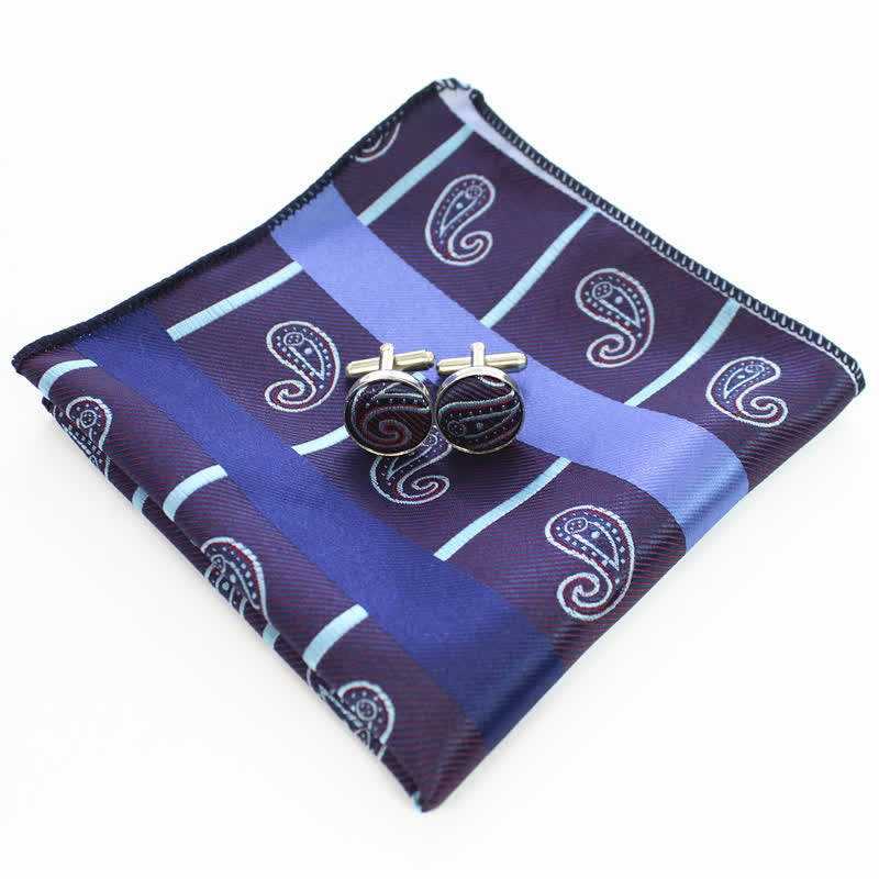 Conjunto de 3 corbatas de hombre con estampado de cachemira y rayas