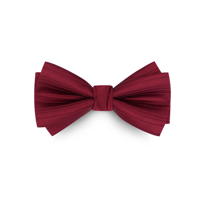 Pajarita formal de boda de sarga de color liso para hombre