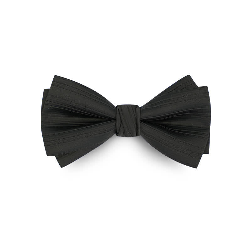 Pajarita formal de boda de sarga de color liso para hombre