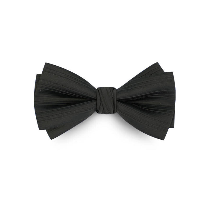 Pajarita formal de boda de sarga de color liso para hombre