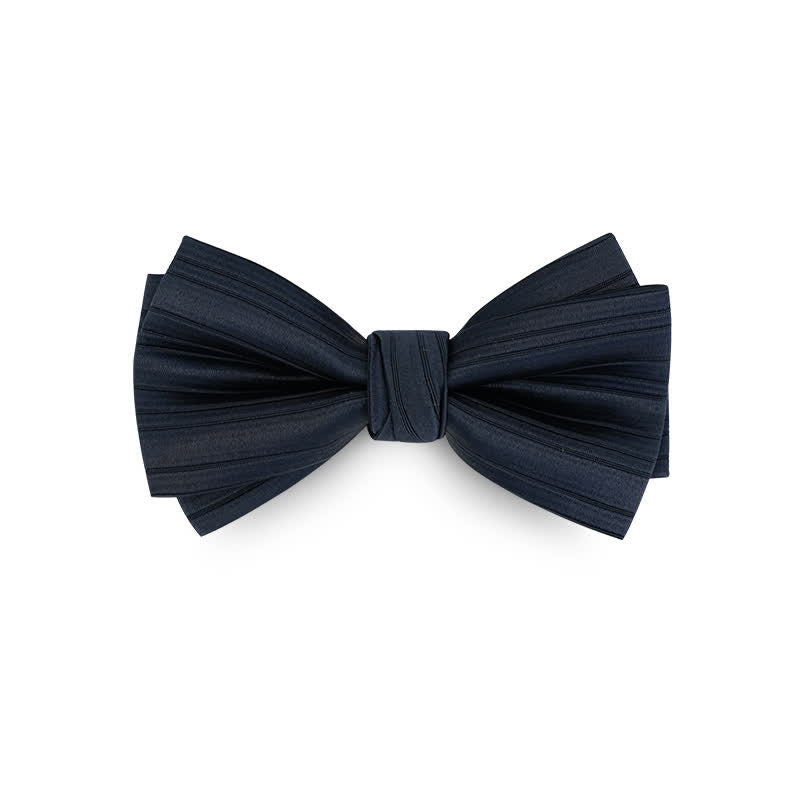 Pajarita formal de boda de sarga de color liso para hombre