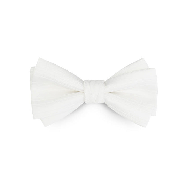 Pajarita formal de boda de sarga de color liso para hombre