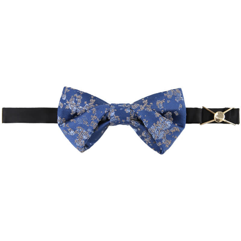 Pajarita delicada con estampado floral azul para hombre