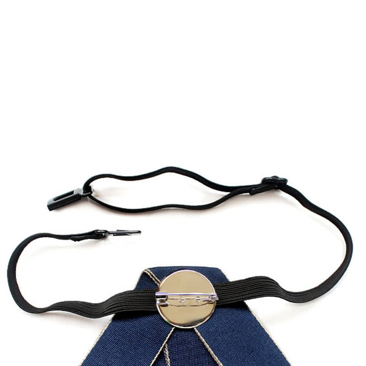 Pajarita formal de boda con cristales en forma de cinta