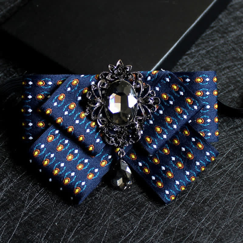 Pajarita formal de boda con cristales en forma de cinta