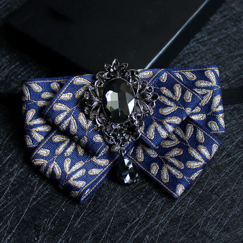 Pajarita formal de boda con cristales en forma de cinta