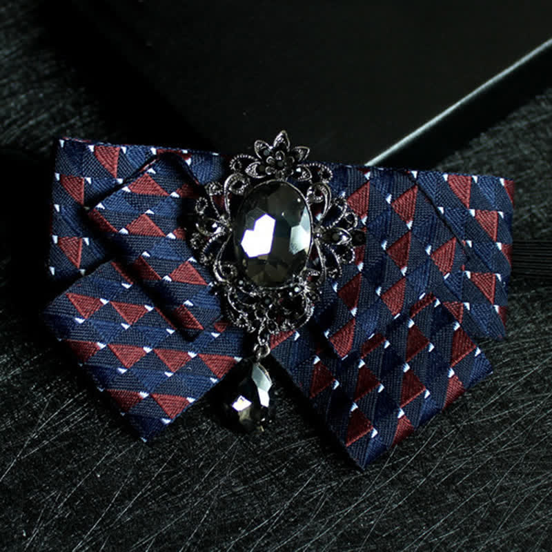 Pajarita formal de boda con cristales en forma de cinta