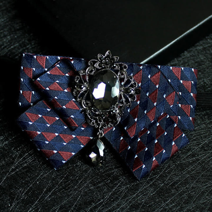 Pajarita formal de boda con cristales en forma de cinta