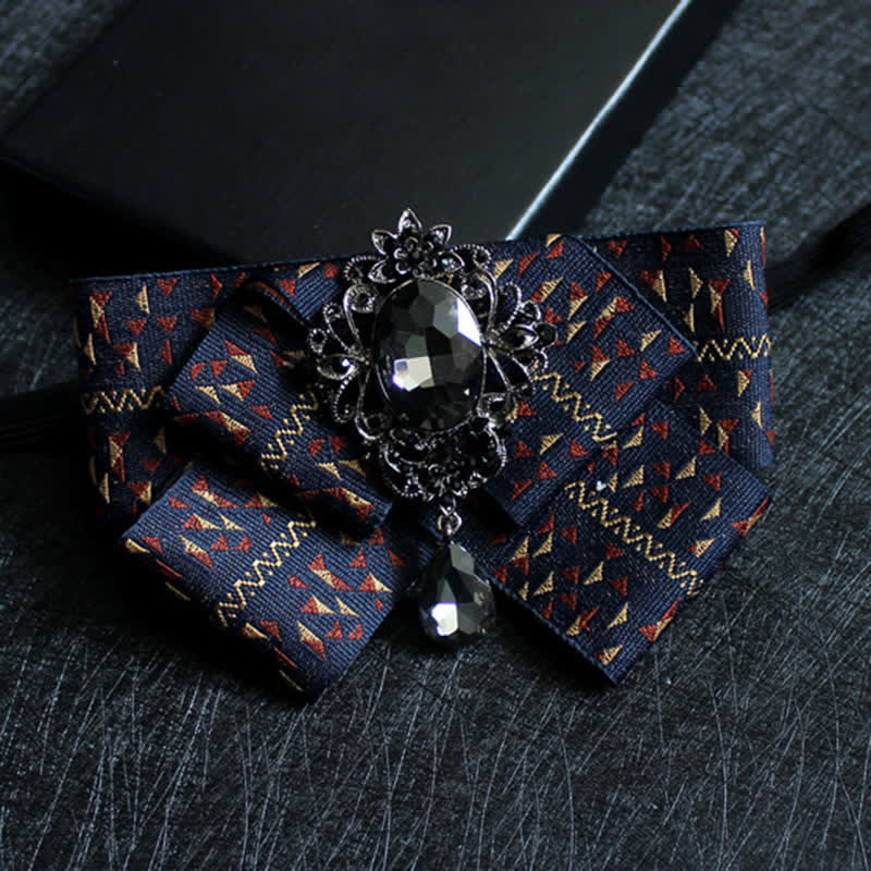 Pajarita formal de boda con cristales en forma de cinta