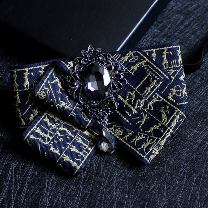 Pajarita formal de boda con cristales en forma de cinta