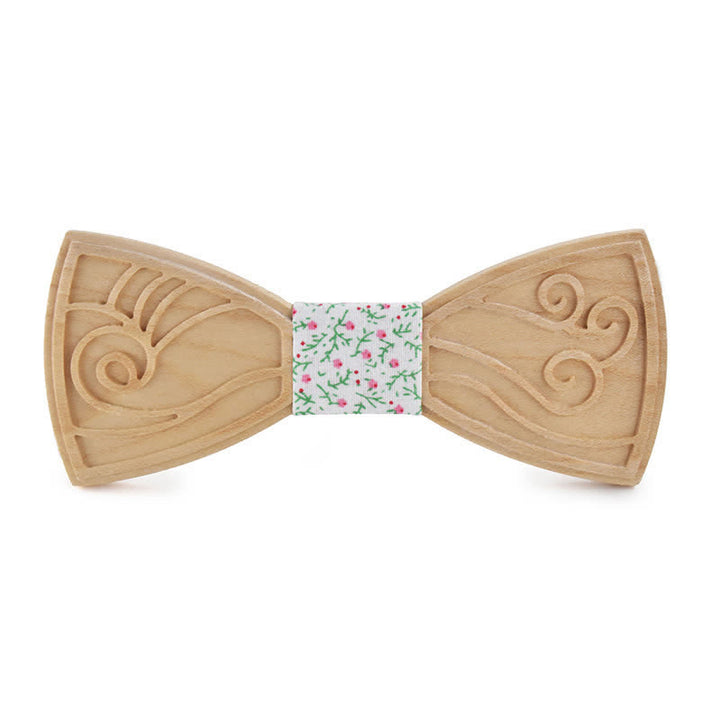 Pajarita de madera con grabado musical novedoso para hombre
