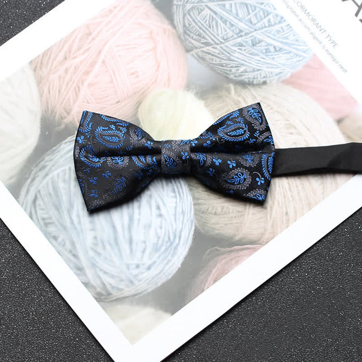Pajarita clásica de jacquard con estampado paisley intrincado para hombre