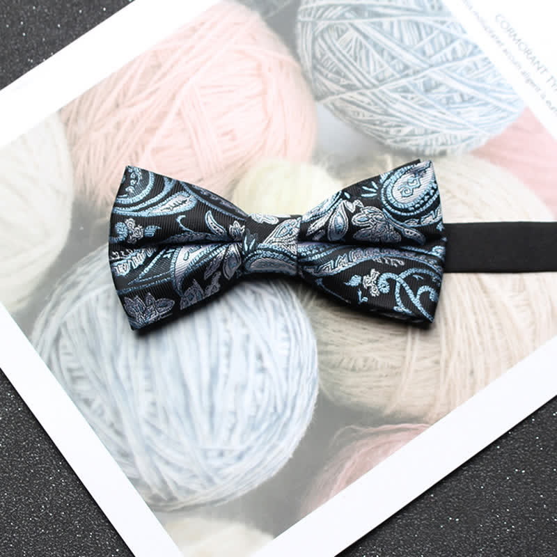 Pajarita clásica de jacquard con estampado paisley intrincado para hombre