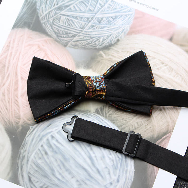 Pajarita clásica de jacquard con estampado paisley intrincado para hombre