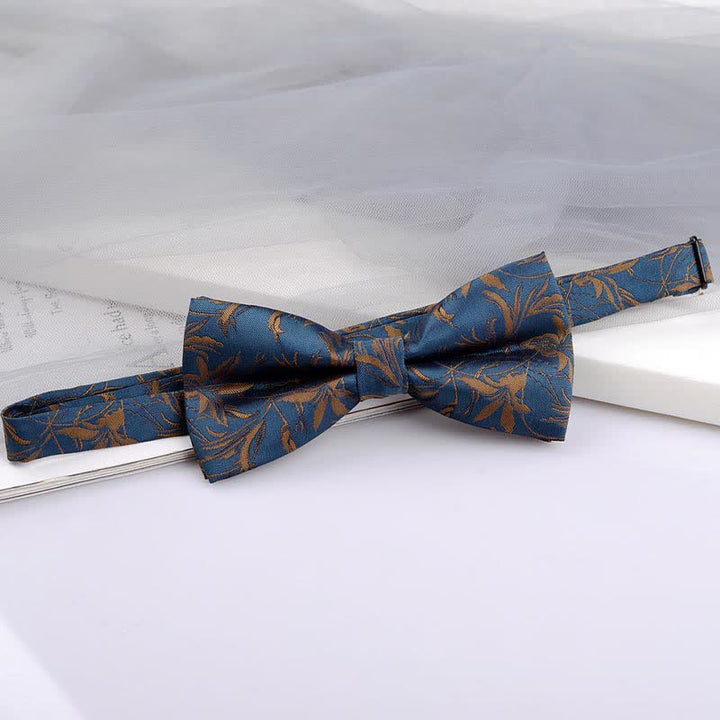 Caja de regalo con 5 pajaritas para caballero con estampado de orquídeas para hombre