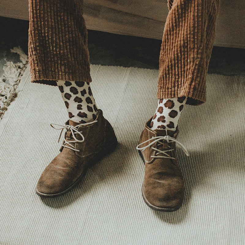 Calcetines con estampado animal de leopardo para hombre