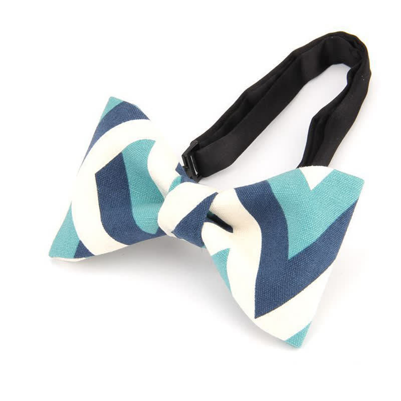 Pajarita de algodón con estampado deslumbrante y moderno para hombre