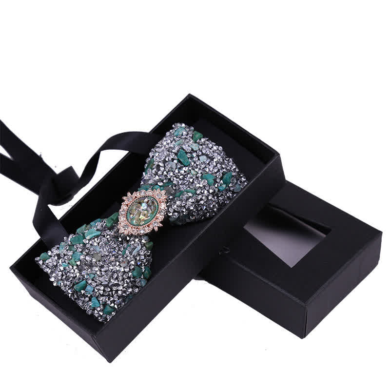 Pajarita para hombre con piedras brillantes y diamantes de imitación
