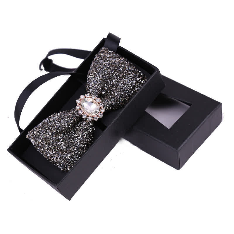 Pajarita para hombre con piedras brillantes y diamantes de imitación