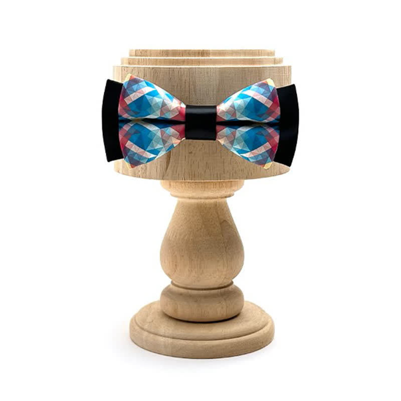 Pajarita negra con estampado digital de fantasía mercerizada para hombre