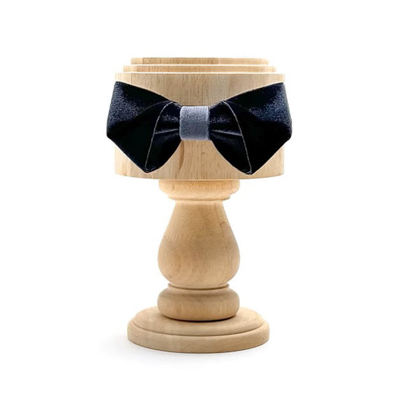 Pajarita de terciopelo de color liso de la serie Black Night para hombre