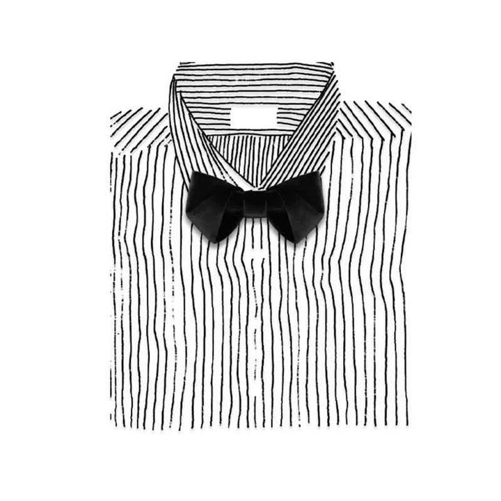 Pajarita de terciopelo de color liso de la serie Black Night para hombre