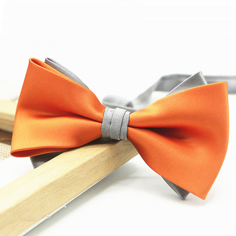 Pajarita de boda de dos niveles en dos tonos para hombre