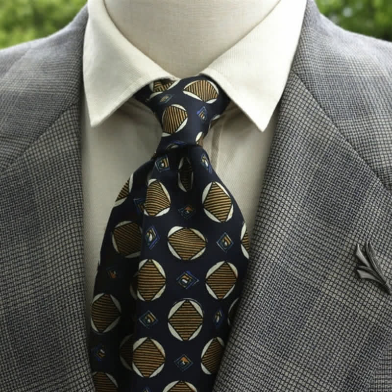 Corbata bohemia con estampado de flores fantásticas para hombre