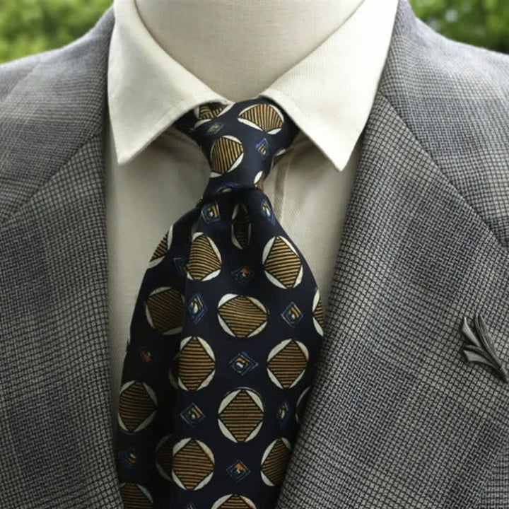 Corbata bohemia con estampado de flores fantásticas para hombre