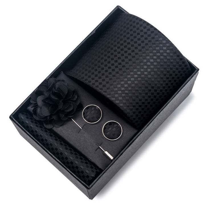 Conjunto de 4 corbatas formales de la serie negra para hombre