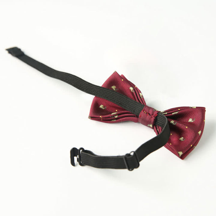 Pajarita divertida y elegante de doble capa con estampado bonito para niños