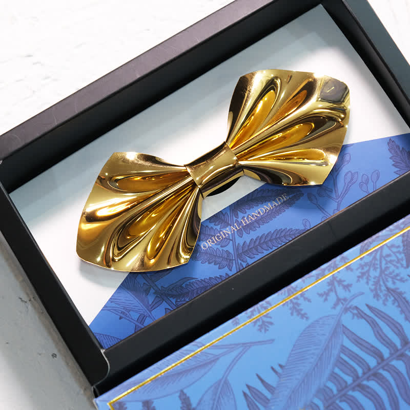 Pajarita dorada y plateada brillante Future para hombre