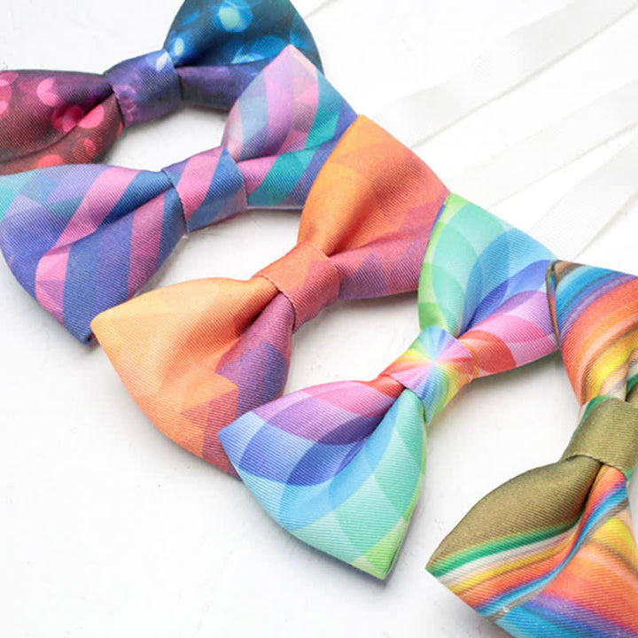 Pajarita sencilla con degradado de colores y arcoíris para hombre